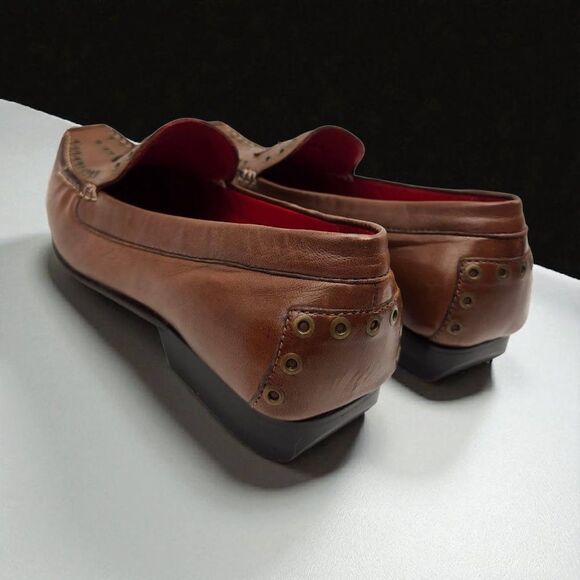 ROBERT ZUR Saddle Brown Sz 7M True Glove Leather Driving Loafer Slip On Moccasin - Picture 15 of 16